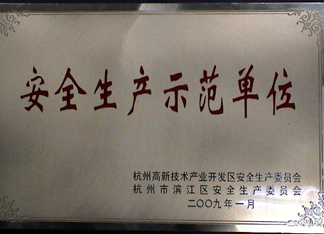 2009年度安全生產(chǎn)示范單位